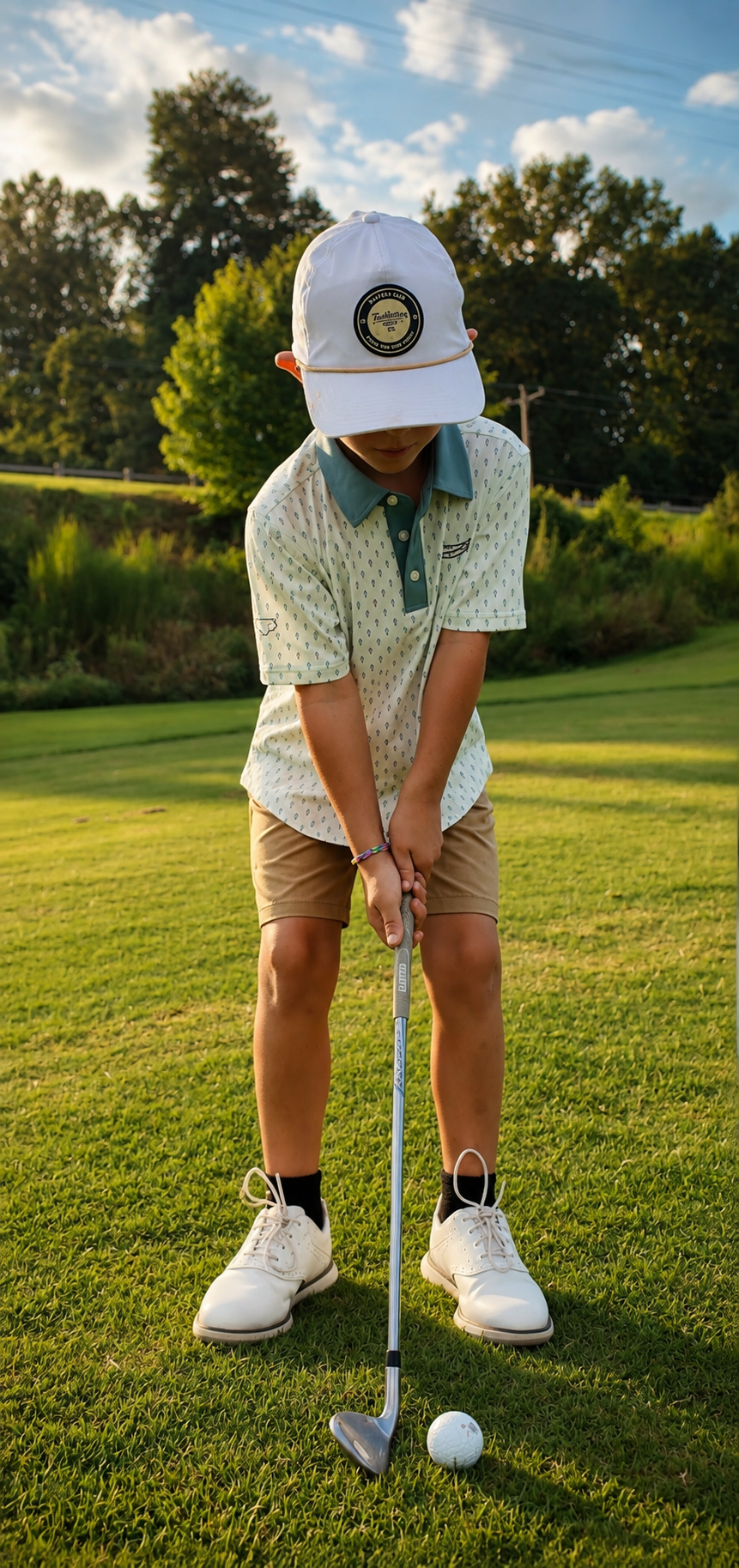 Youth Sandhills Timepiece Polo