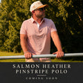 Salmon Heather Pinstripe Polo — Coming Soon